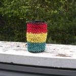 Crochet Extra Wide Hemp Bracelet In Traditional..