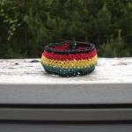 Crocheted Hemp Anklet - Bracelet With Tie Closure..