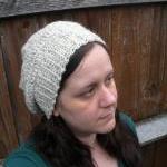 Chunky Crochet Slouch Hat In Oatmeal, Ready To..